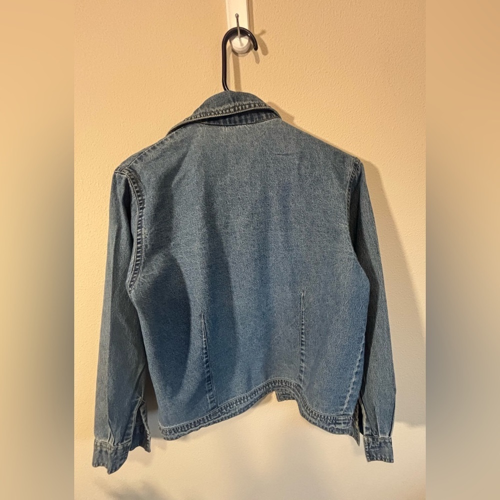 Vintage Agapo Western Aztec Floral Denim Jacket size Small - Picture 5 of 10